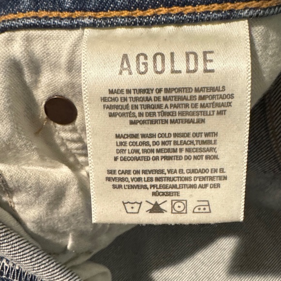Distressed Agolde Riley Jeans - Picture 5 of 9